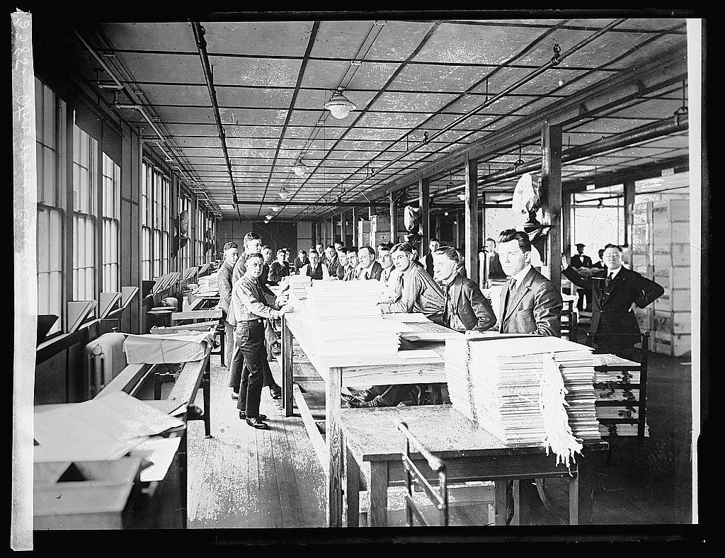 Photograph of a store room, Census Bureau