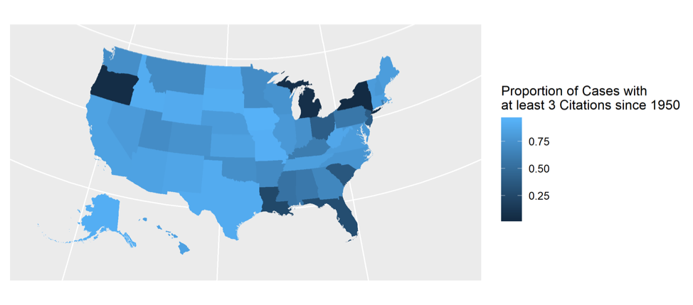 choropleth map of the United States