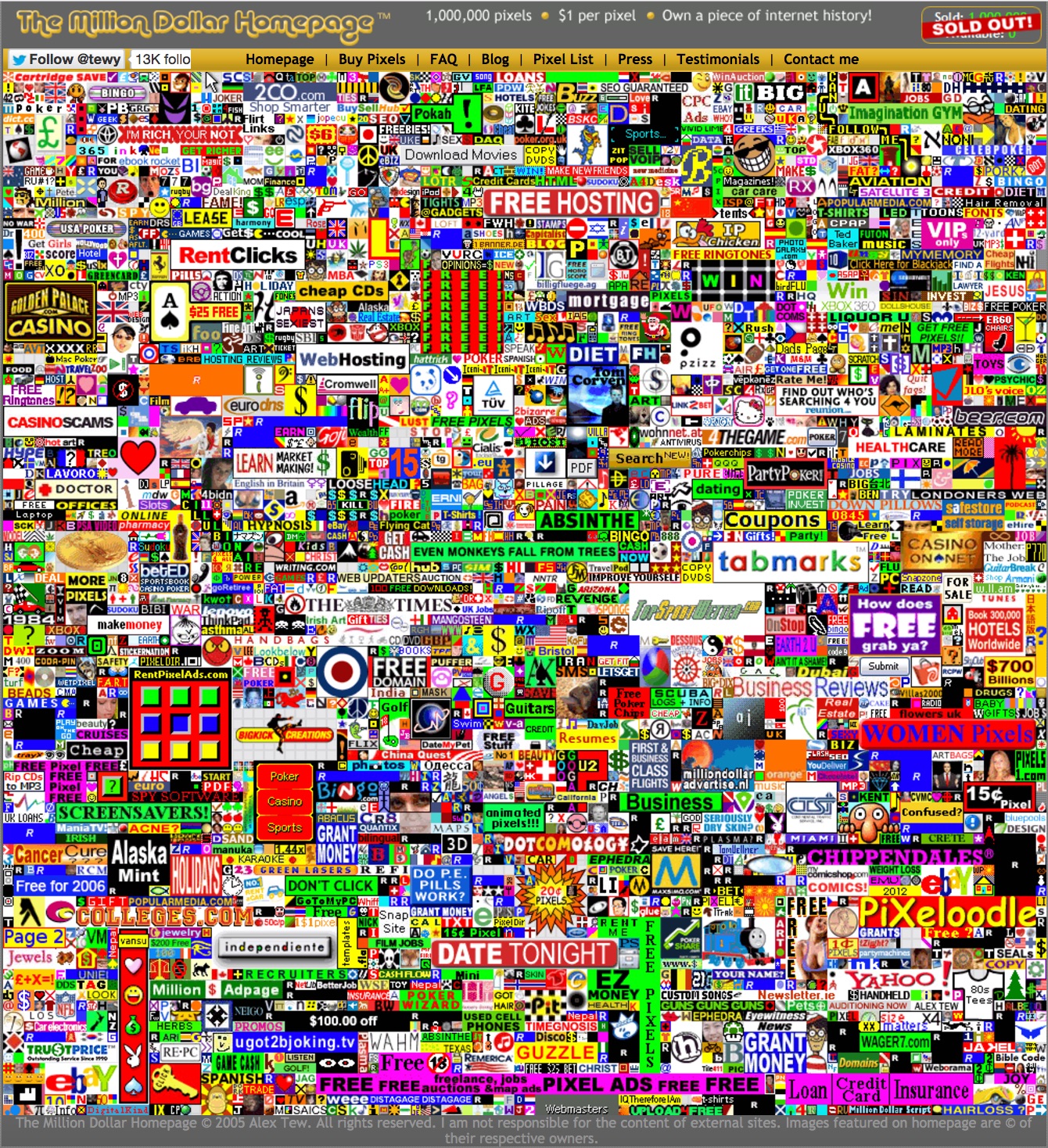 A Million Squandered The Million Dollar Homepage as a Decaying