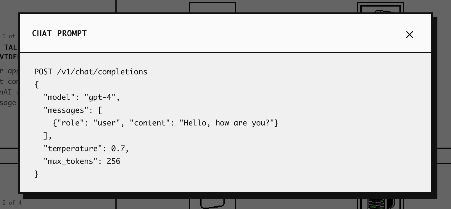 Inference API messages
